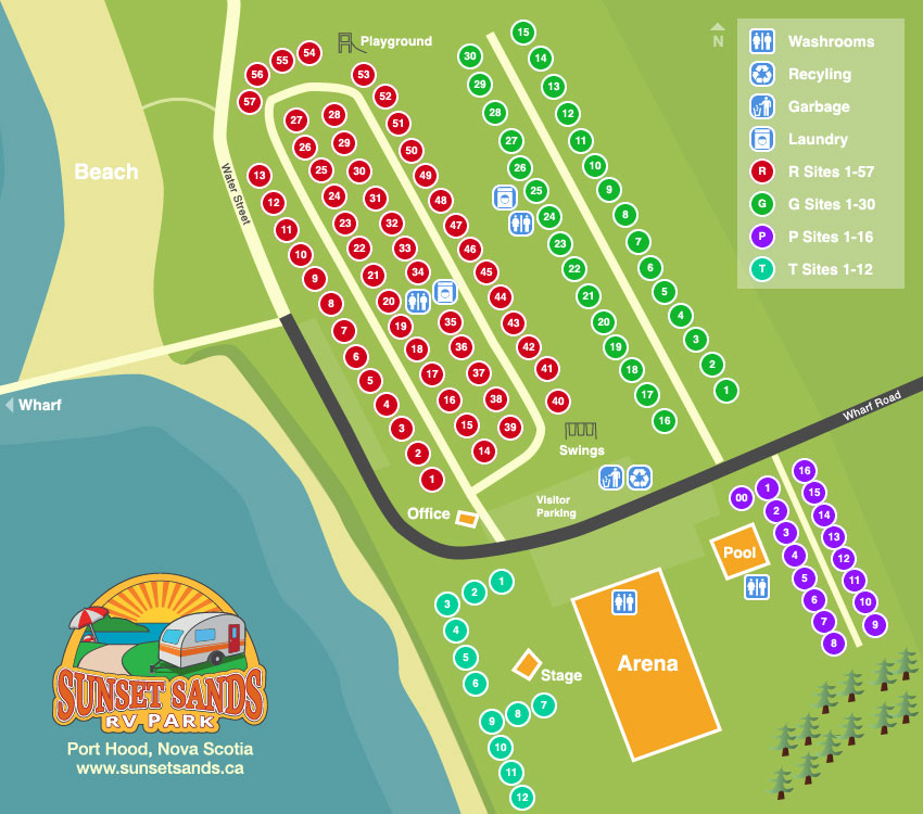 Campground Site Map RV Park in Port Hood Nova Scotia